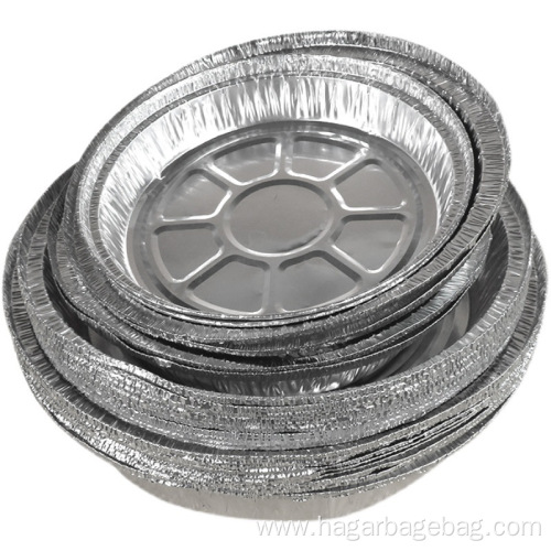 Silver Round Aluminium Foil Container for Baking Cake,BBQ